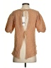 Zara Tan Short Sleeve Blouse Size S - photo 2