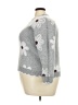 Unbranded 100% Polyester Floral Gray Pullover Sweater Size 3X - photo 5