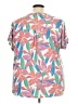 Lane Bryant Tropical Pink Short Sleeve Blouse Size 22 - 24 Plus - photo 2