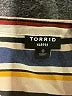 Torrid Stripes Tan 3/4 Sleeve Blouse Size Lg Plus (0) - photo 7