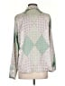 Illa Illa 100% Polyester Color Block Green Long Sleeve Blouse Size S - photo 2