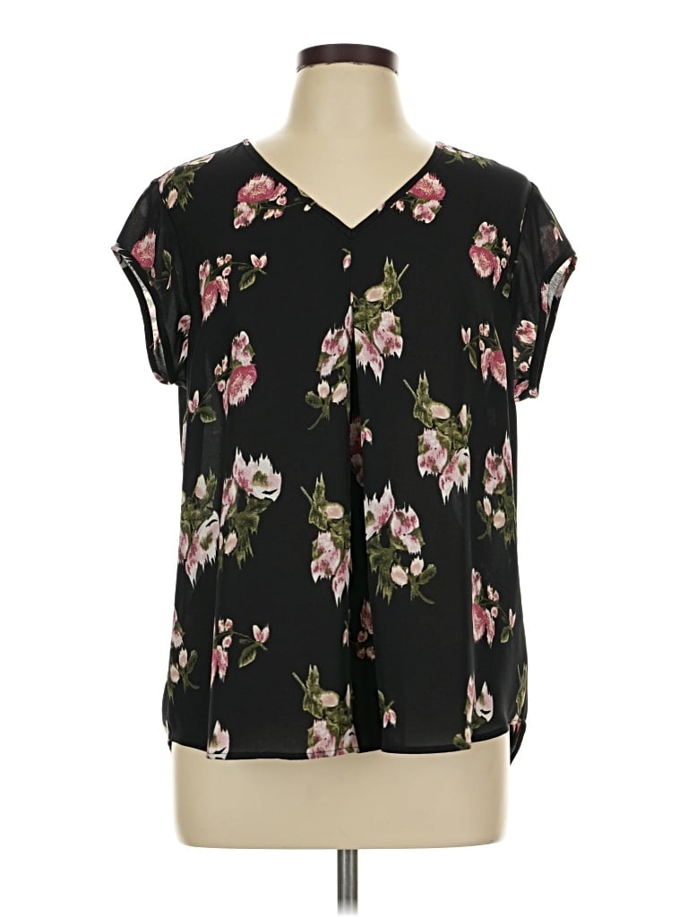 Pre-owned Dr2 Short Sleeve Blouse In Black