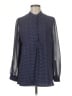 Anne Klein Polka Dots Blue Long Sleeve Blouse Size M - photo 1