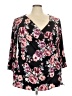 Avenue Black 3/4 Sleeve Blouse Size 22 - 24 Plus - photo 1