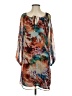 Boston Proper 100% Polyester Print Brown Cocktail Dress Size S - photo 1