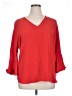 Pleione 100% Polyester Red 3/4 Sleeve Blouse Size XL - photo 1