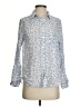 Rails 100% Cotton Animal Print Blue Long Sleeve Blouse Size S - photo 1