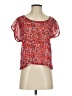 Xhilaration 100% Polyester Red Short Sleeve Blouse Size S - photo 1