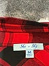 She + Sky Plaid Red 3/4 Sleeve Blouse Size M - photo 7