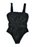 Devon Windsor Tweed Black One Piece Swimsuit Size L - photo 2