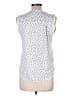 Ann Taylor 100% Polyester White Sleeveless Blouse Size M - photo 2