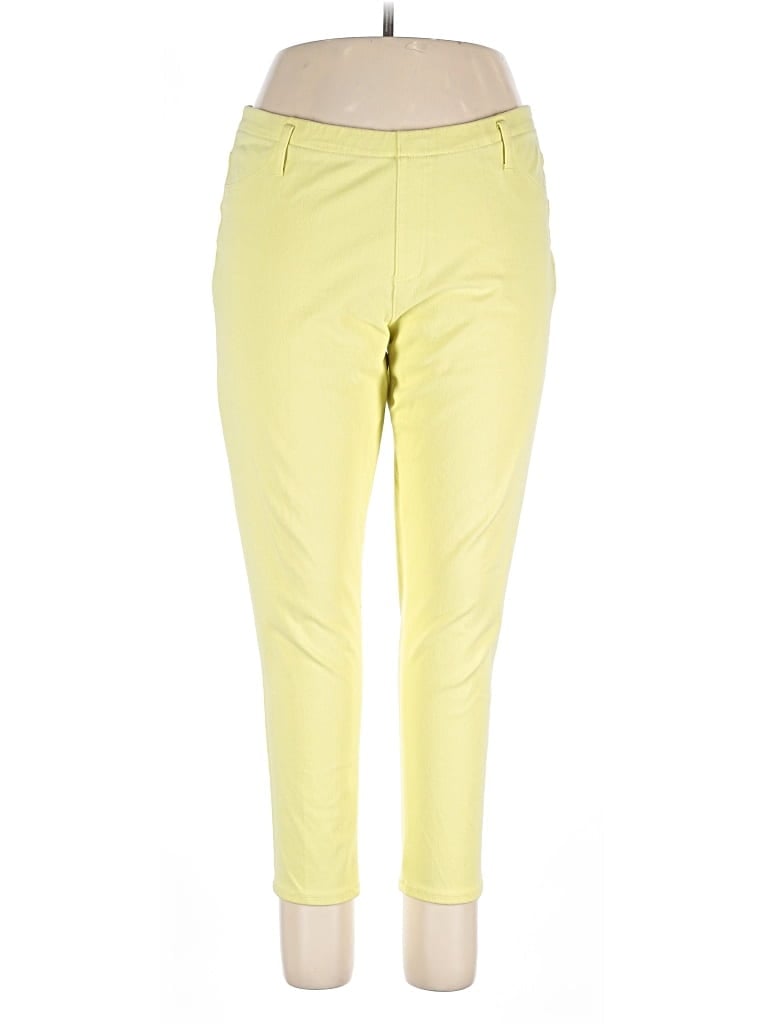 Pre-owned Faded Glory Casual Pants In Yellow