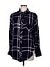Rails Plaid Black 3/4 Sleeve Button-Down Shirt Size M - photo 1