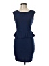 Soprano Solid Blue Cocktail Dress Size M - photo 1