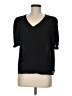 Worthington 100% Polyester Black Short Sleeve Blouse Size M - photo 1