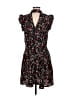 Dex 100% Polyester Print Black Casual Dress Size M - photo 2