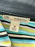 Gap 100% Polyester Stripes Teal 3/4 Sleeve Blouse Size M - photo 7