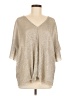 Studio M Metallic Silver 3/4 Sleeve Blouse Size M - photo 1