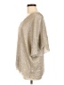 Studio M Metallic Silver 3/4 Sleeve Blouse Size M - photo 5