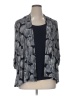 Liz McCoy Silver 3/4 Sleeve Blouse Size XL - photo 1