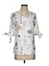 Unbranded 100% Polyester Ivory 3/4 Sleeve Blouse Size S - photo 1