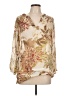 Chico's Floral Ivory 3/4 Sleeve Blouse Size Lg (2) - photo 1