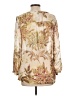 Chico's Floral Ivory 3/4 Sleeve Blouse Size Lg (2) - photo 2
