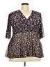 Unbranded Black 3/4 Sleeve Blouse Size 5X - photo 1