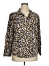 Chico's Animal Print Gold Long Sleeve Blouse Size XL (3) - photo 1