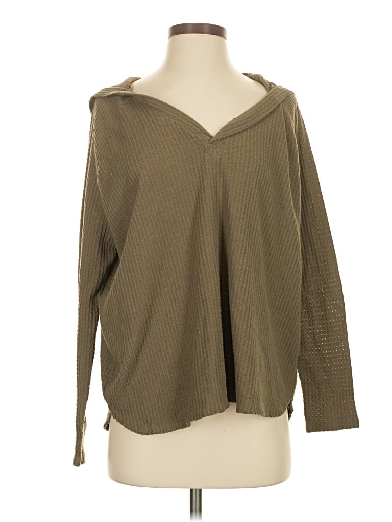 Pre-owned Out From Under 3/4 Sleeve T-shirt In Brown