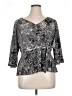 Jennifer Lopez Silver 3/4 Sleeve Blouse Size XL - photo 1