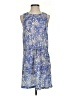 wren 100% Polyester Print Blue Casual Dress Size S - photo 1