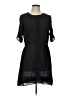 H&M 100% Polyester Solid Black Casual Dress Size 10 - photo 1