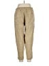 Wrap 100% Linen Solid Tan Linen Pants Size 14 - photo 2
