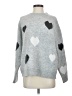 Pink Martini Hearts Gray Pullover Sweater Size XS - photo 1
