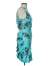 Unbranded Tropical Teal Cocktail Dress Size L - photo 4