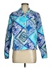 Coldwater Creek 100% Cotton Print Blue Jacket Size M - photo 1