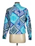 Coldwater Creek 100% Cotton Print Blue Jacket Size M - photo 2