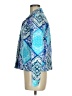 Coldwater Creek 100% Cotton Print Blue Jacket Size M - photo 5