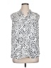 Ann Taylor 100% Polyester Animal Print White Sleeveless Blouse Size XL - photo 1