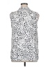Ann Taylor 100% Polyester Animal Print White Sleeveless Blouse Size XL - photo 2