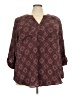 Torrid Burgundy 3/4 Sleeve Blouse Size 4X Plus (4) - photo 1