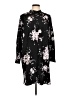 Joe Fresh 100% Polyester Floral Black Casual Dress Size L - photo 1