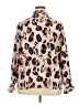 ELOQUII 100% Polyester Animal Print Brown Long Sleeve Blouse Size 20 - photo 2