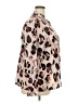 ELOQUII 100% Polyester Animal Print Brown Long Sleeve Blouse Size 20 - photo 4