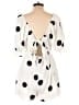Free the Roses 100% Polyester Polka Dots White Romper Size L - photo 2