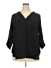 Torrid 100% Polyester Black 3/4 Sleeve Blouse Size 2X Plus (2) - photo 1