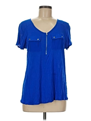 August Silk Short Sleeve Henley (view 1)