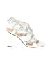 Robert Clergerie Metallic White Sandals Size EU 39 - photo 1