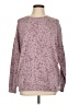 Athleta Floral Burgundy Pullover Sweater Size L - photo 1